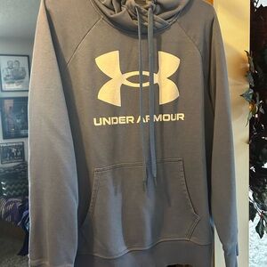 Under Armour Slate blue Hoodie with White Logo